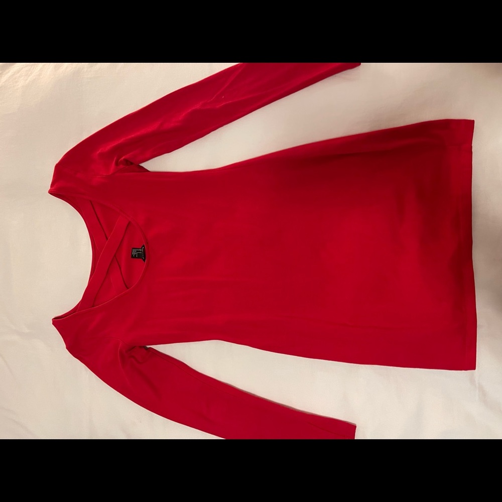 RED LONGSLEEVE BODYCON DRESS